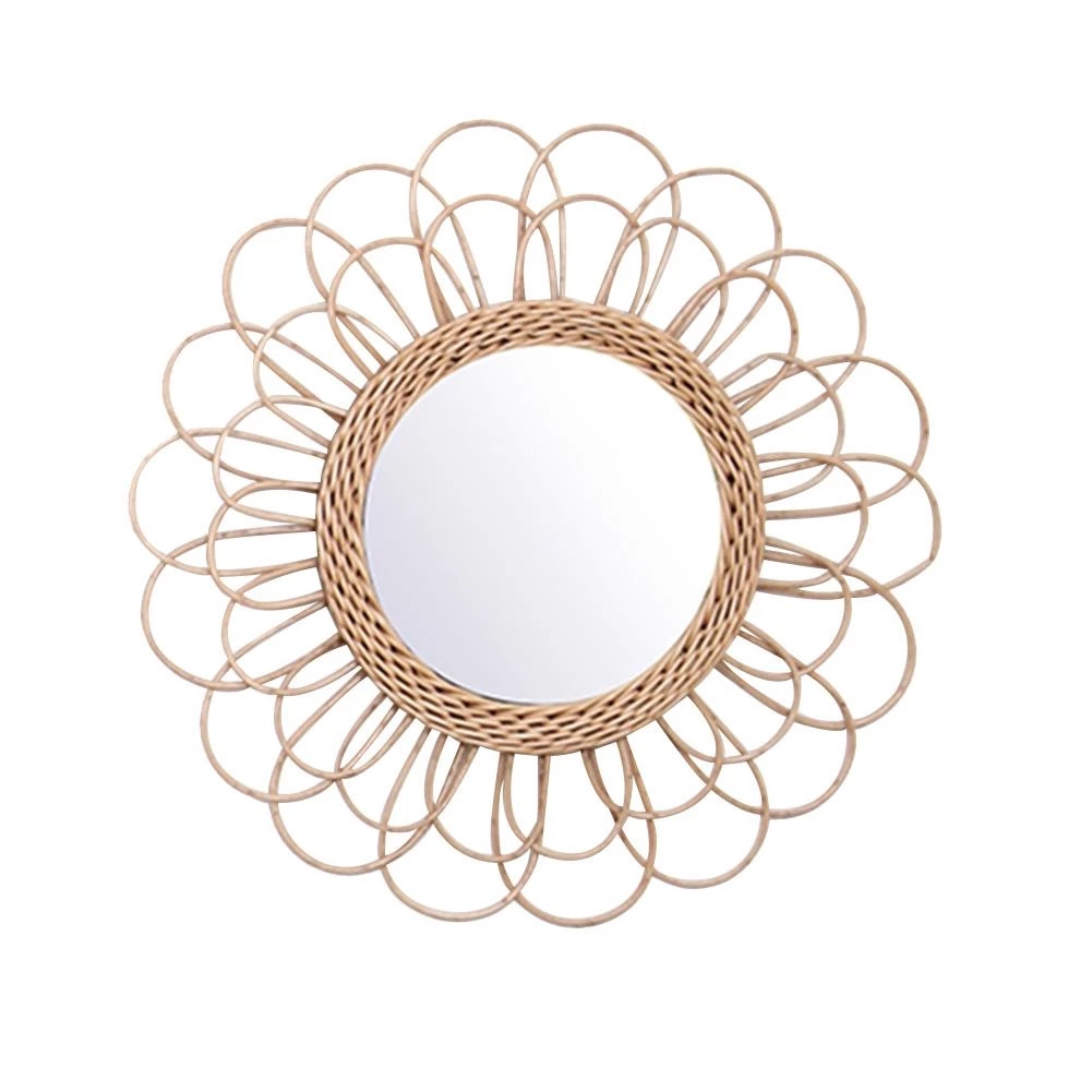 Rattan Mirror Round - 라탄 거울 혁신적인 홈 아트 원형