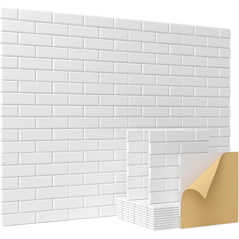 Wall Panel 3D Texture - 벽돌 질감 방음 벽 장식 펠트