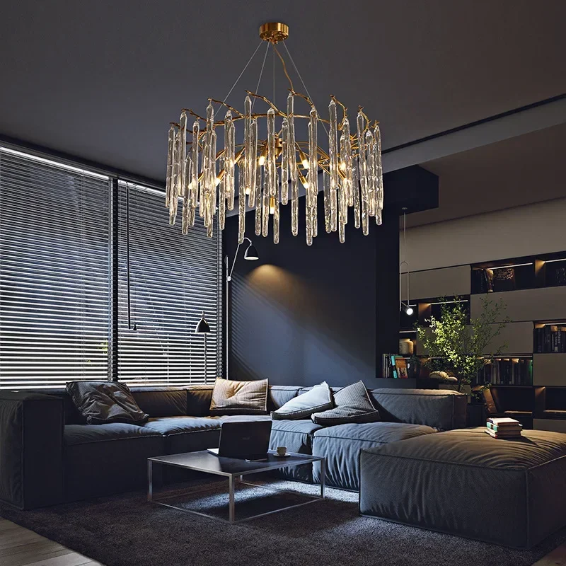 북유럽 럭셔리 다채로운 크리스탈 천장 조명 디자이너 거 - Interior Design Luxury Living Room 리뷰 및 가격