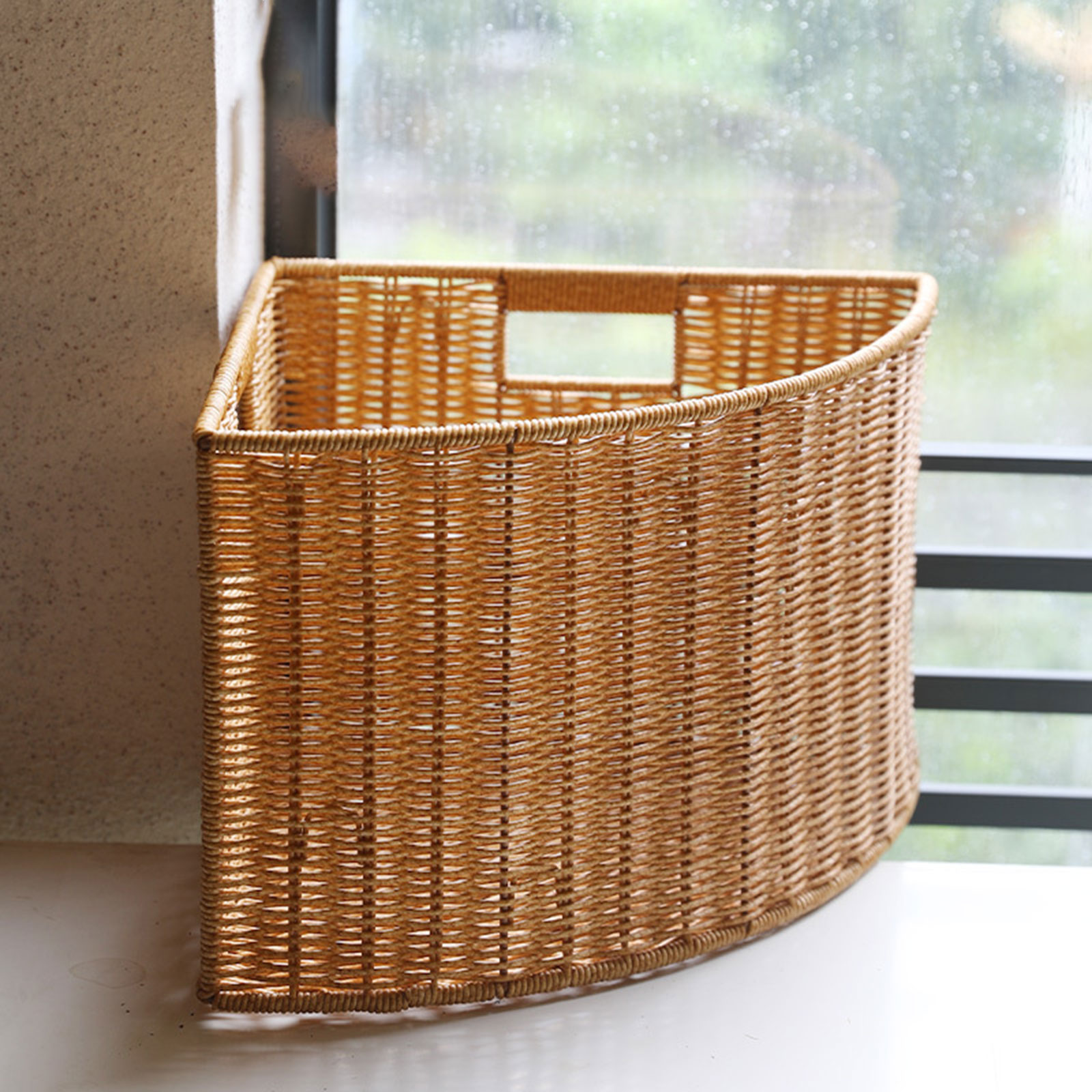 코너 수납 바구니 직조형 정리함 컴팩트 대용량 삼각형  - Woven Basket Set 리뷰 및 가격