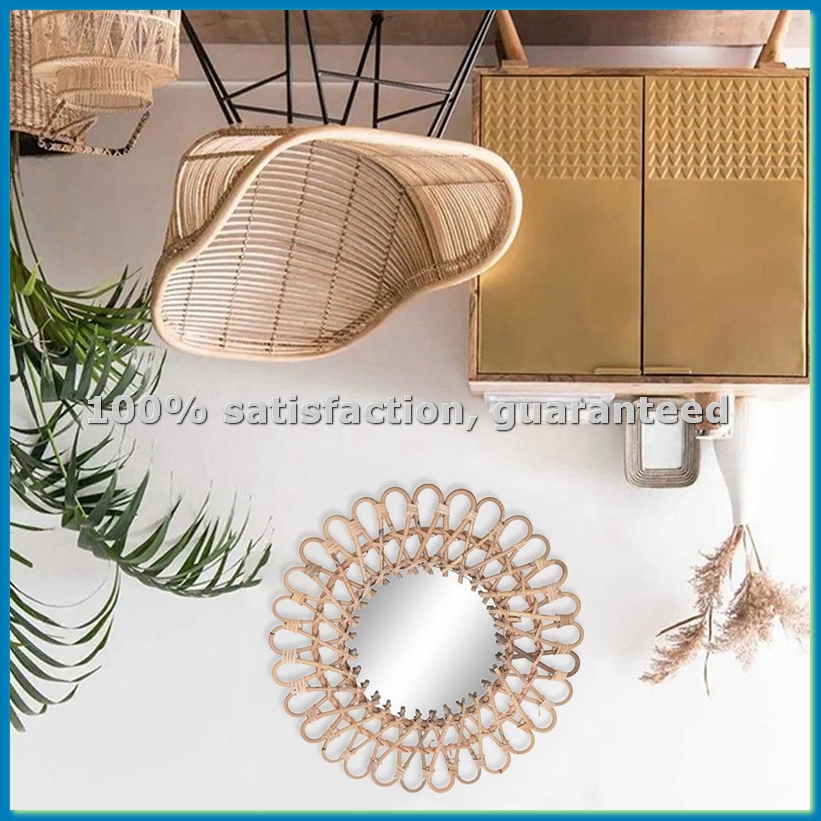40Cm 북유럽 위커 벽걸이 거울 등나무 원형 드레싱  - Rattan Mirror Round 리뷰 및 가격