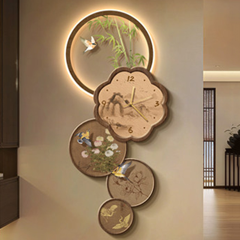 중국 스타일 대형 시계 벽걸이 빈티지 인테리어 아트 벽 - Interior Design Vintage Modern 리뷰 및 가격