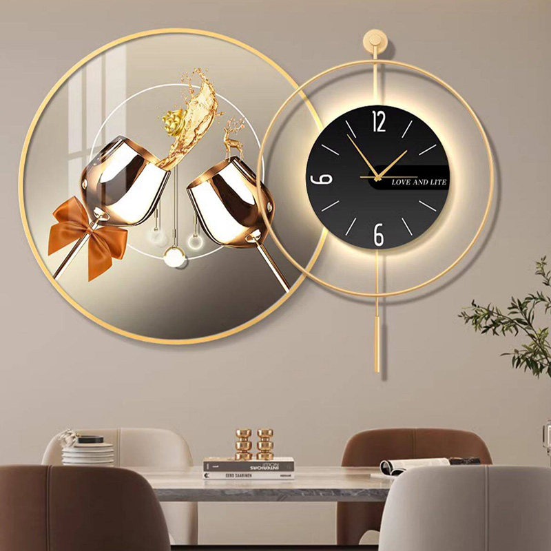 LED 아트 벽시계 고급 빈티지 인테리어 감성 침실 디 - Interior Design Vintage Modern 리뷰 및 가격