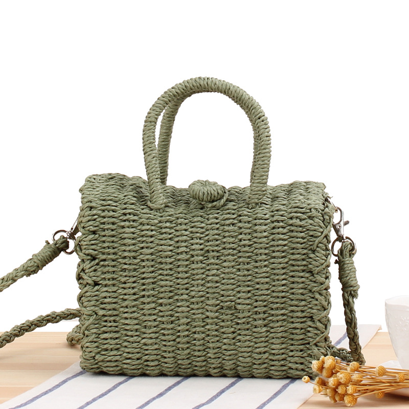 여성용 빨대 비치 백, 수제 핸드백 숄더백, 라탄 비치 - Woven Basket Set 리뷰 및 가격