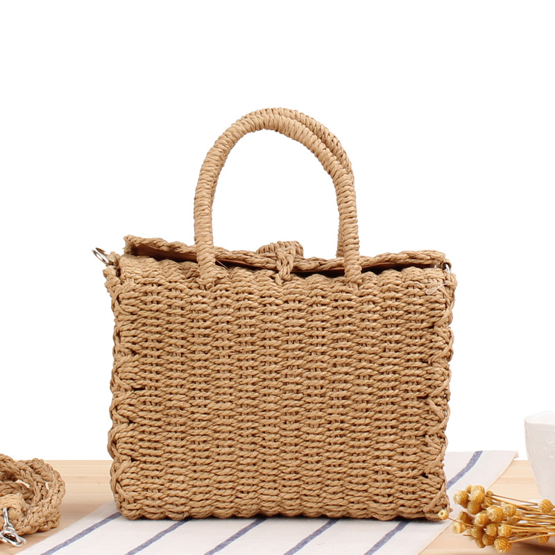 여성용 빨대 비치 백, 수제 핸드백 숄더백, 라탄 비치 - Woven Basket Set 리뷰 및 가격