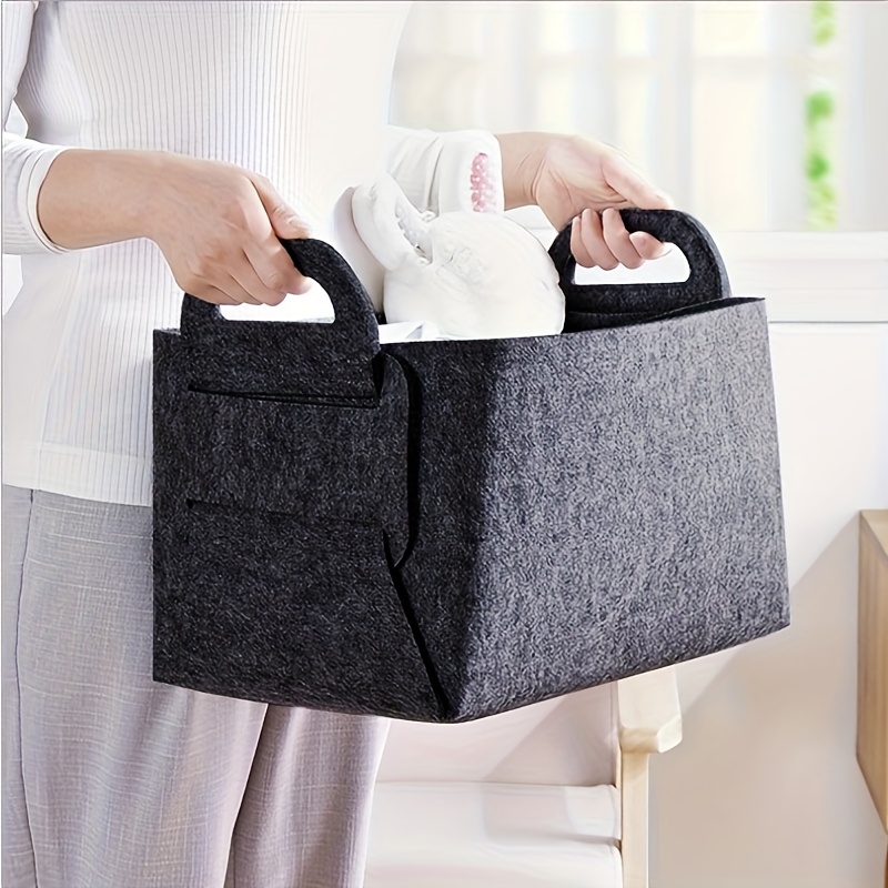 손잡이가 있는 3PCS 펠트 수납함, 다양한 크기 세트 - Woven Basket Set 리뷰 및 가격