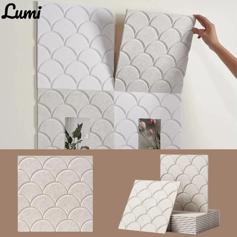 사각형 방음 벽판 피쉬 스케일 질감 자가 접착식 흡음  - Wall Panel 3D Texture 리뷰 및 가격
