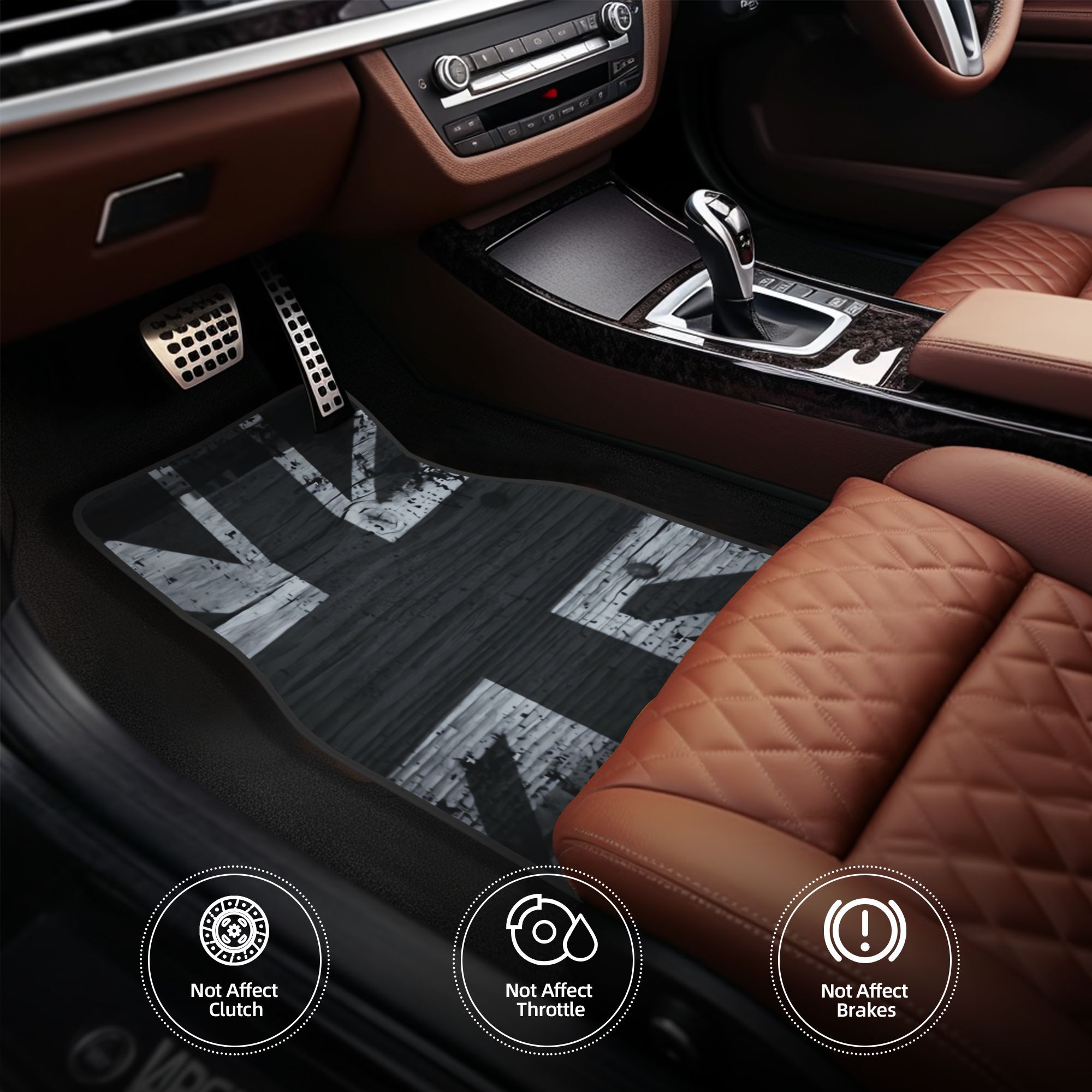 4개 블랙 앤 화이트 영국 국기 자동차 바닥 매트, 내 - Interior Design Uk 리뷰 및 가격