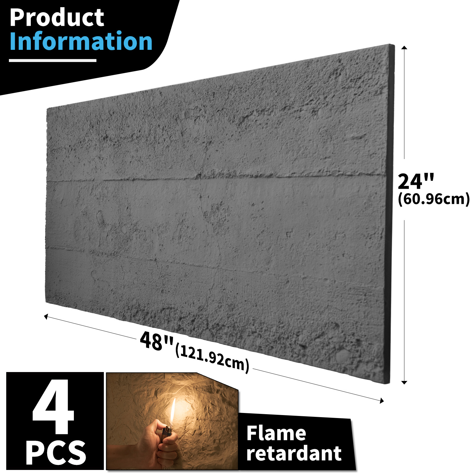 Art3d 시멘트 질감 3D 벽 패널, 실내 홈 장식용 - Wall Panel 3D Texture 리뷰 및 가격