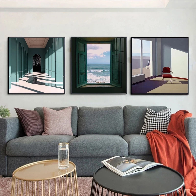 북유럽 창 외부 풍경 캔버스 회화 인쇄 풍경 인테리어  - Interior Design Apartment 리뷰 및 가격