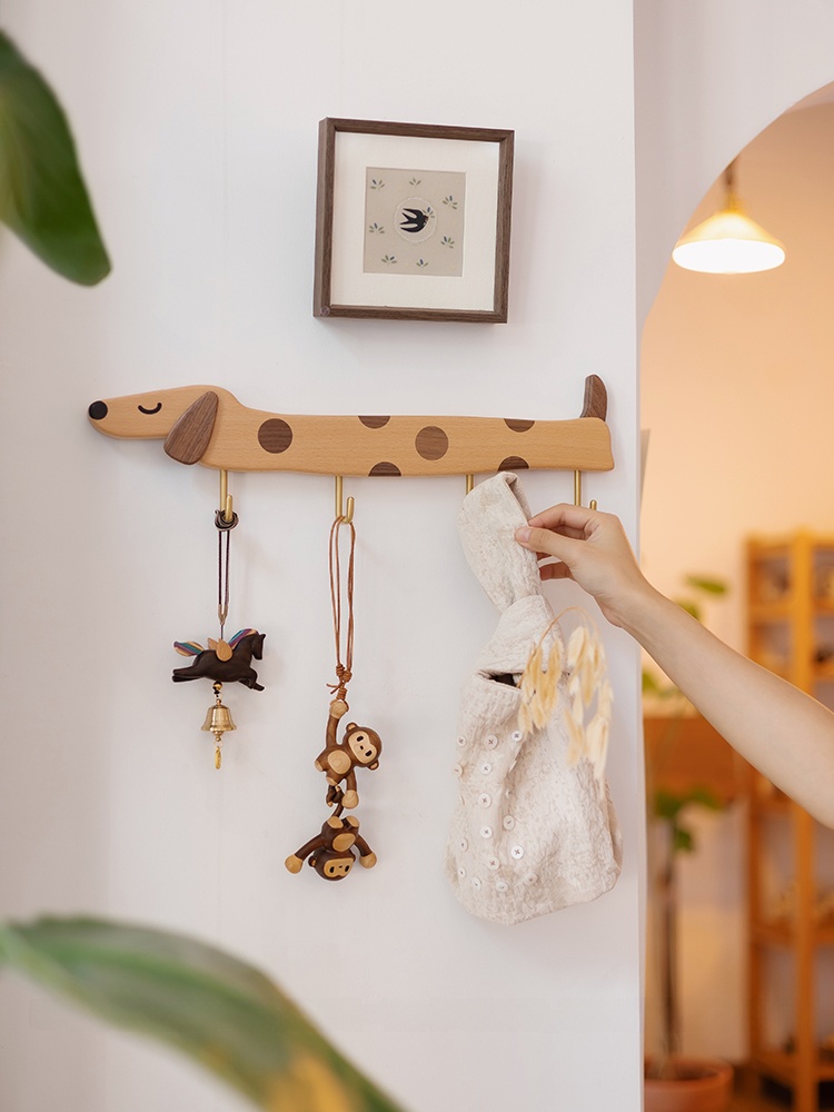 나무 소시지 강아지 모양 벽걸이 후크 현관 장식용 코트 - Interior Design Apartment 리뷰 및 가격