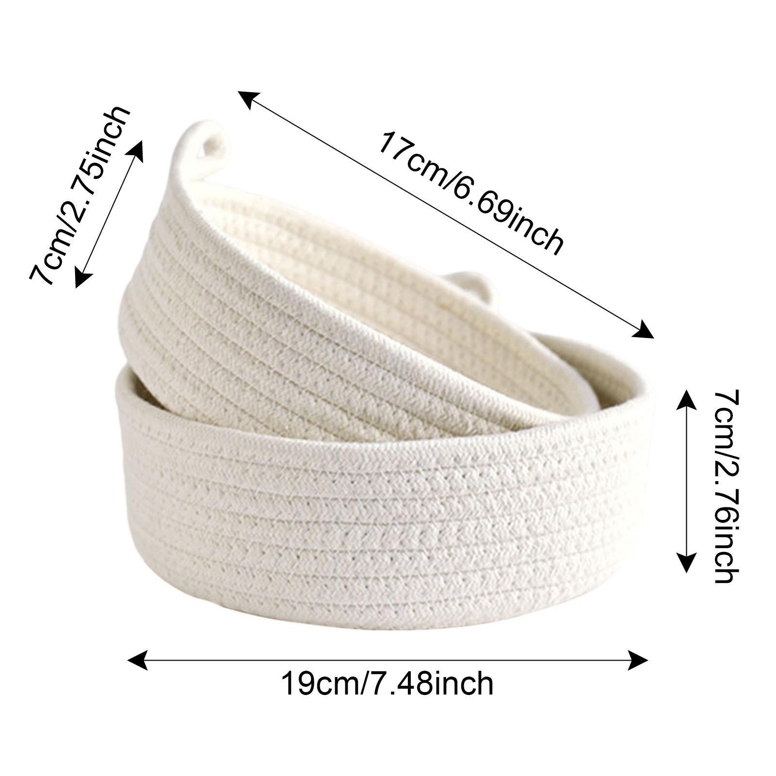 원형 소형 직조 바구니 면로프 세트, 현관 테이블 열쇠 - Woven Basket Set 리뷰 및 가격