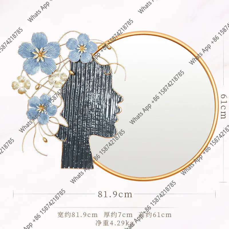 프리미엄 배경 장식 거울 통나무 침실 원형 홈 북유럽  - Rattan Mirror Round 리뷰 및 가격