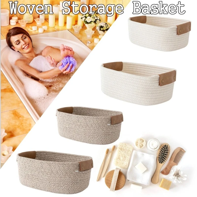 짠 면로프 책상 수납 바구니 접이식 열쇠 보관함 가정용 - Woven Basket Set 리뷰 및 가격